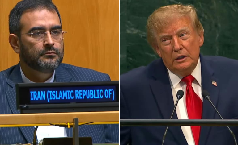 Trump’s UN address erupts in drama as Iran, Cuba walk out and he questions CNN’s presence