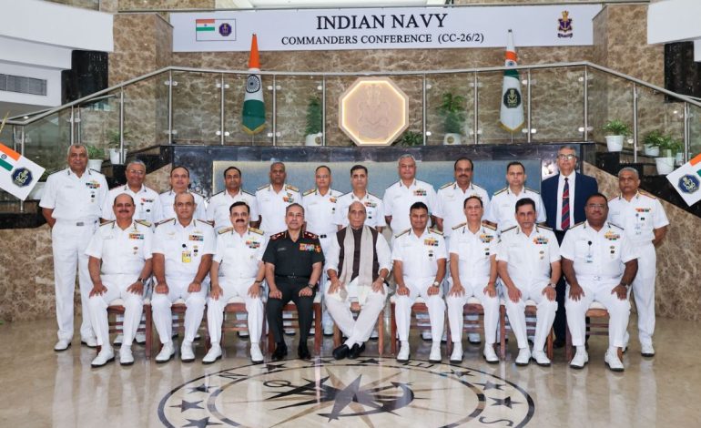 Rajnath Singh cites warships from South China Sea to Atlantic to underline Navy’s blue-water reach