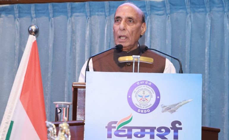 The defence minister, Rajnath Singh lays out 2047 defence vision, calls for self-reliance in critical technologies
