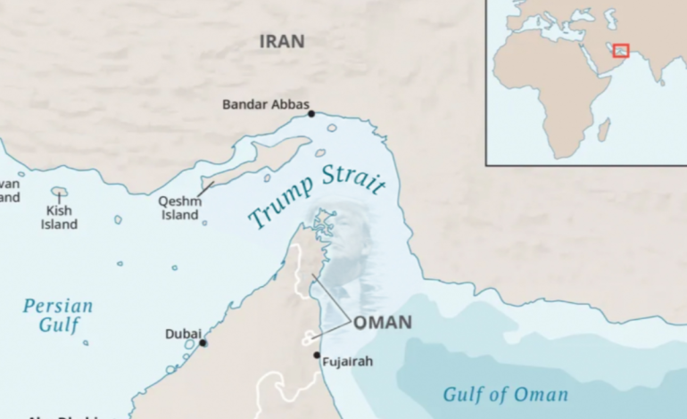 Trump suggests new name for Strait of Hormuz as US escorts 40 vessels amid Iran tensions