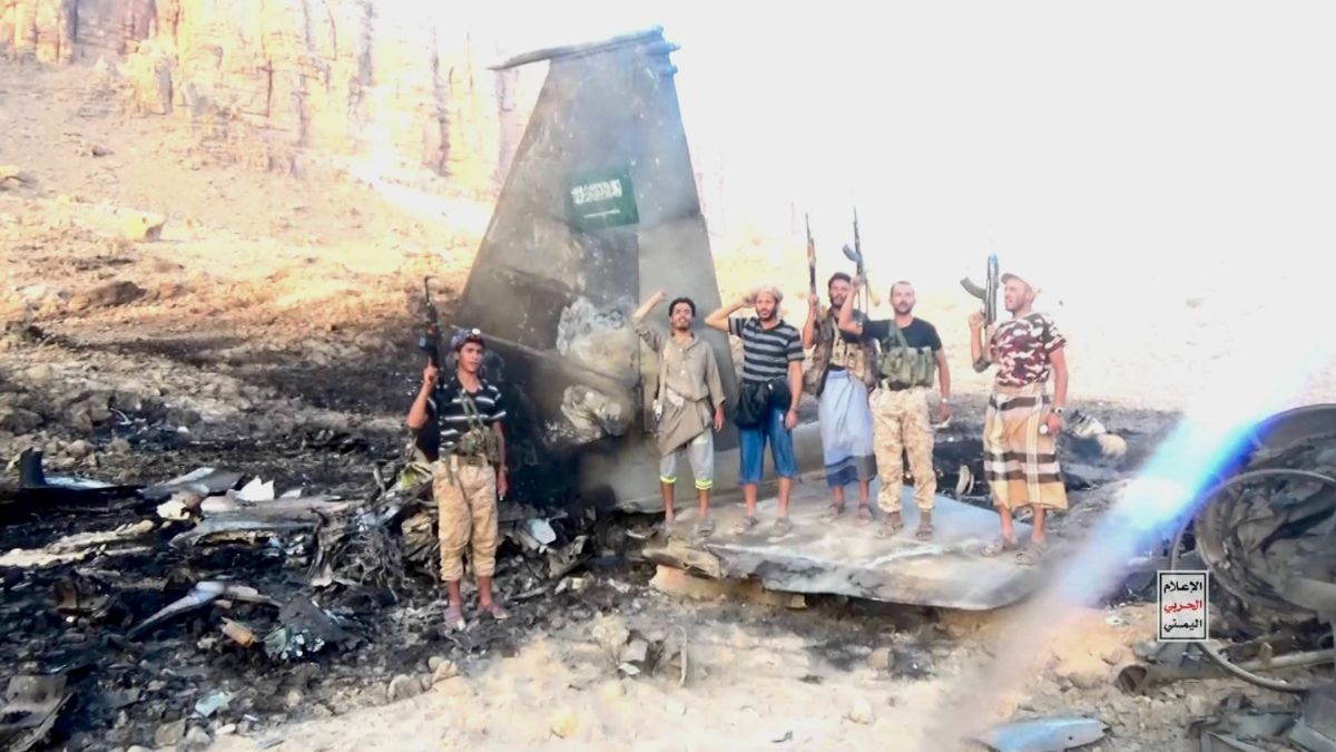Houthis claim they shot Saudi F-15 down in Yemen, wreckage verified west of Marib; fighting widens as rebels advance
