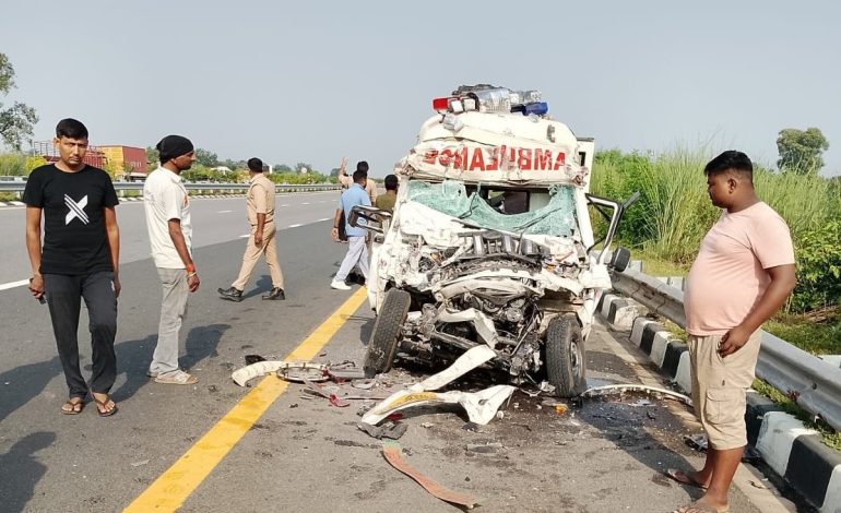 Soldier’s final journey ends in tragedy: Four killed in Purvanchal Expressway ambulance crash