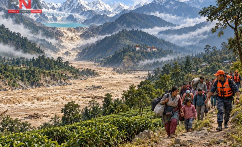 Bhutan lake outburst forces 10,000 to safety in north Bengal, puts Assam on alert; Sankosh river on red alert