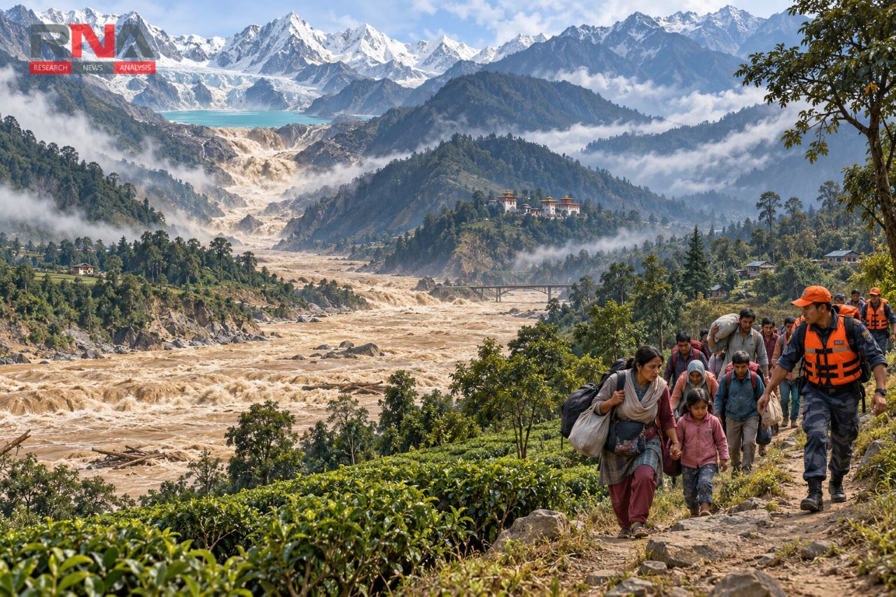 Bhutan lake outburst forces 10,000 to safety in north Bengal, puts Assam on alert; Sankosh river on red alert