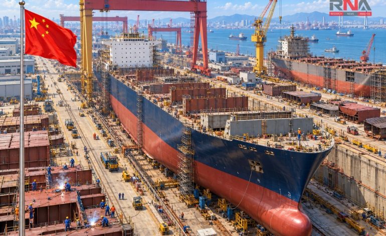 China captures 81.8% of global shipbuilding orders as output surges