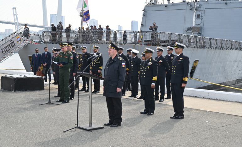 Exercise Indra – 2026: Navy’s stealth frigate INS Sahyadri reaches Vladivostok for India-Russia naval drills