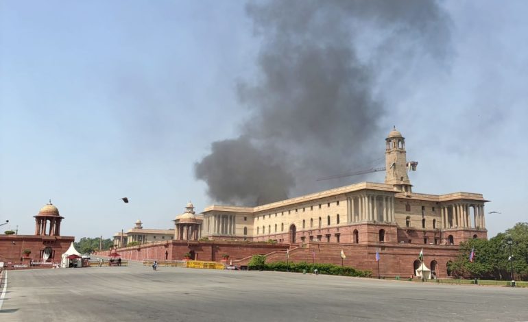 Delhi’s North Block fire extinguished after rooftop blaze, no casualties reported