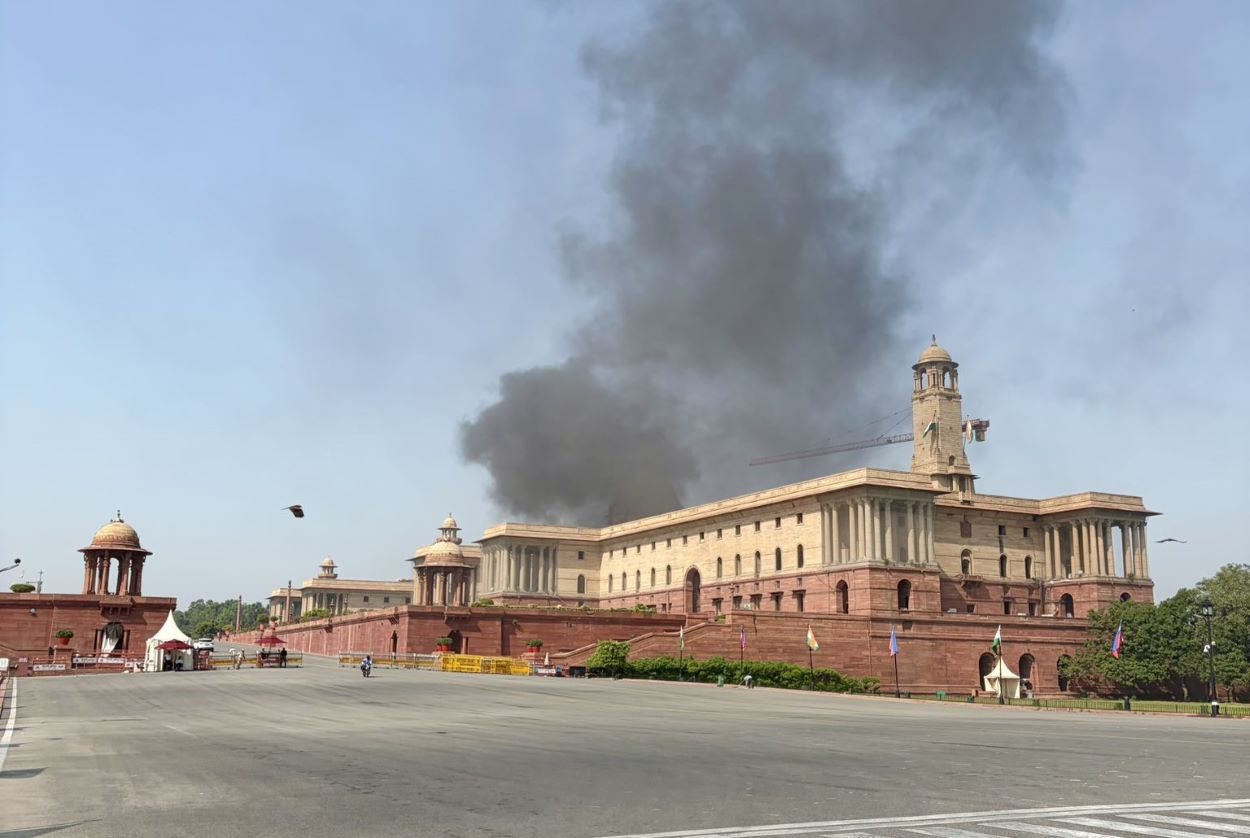 Delhi’s North Block fire extinguished after rooftop blaze, no casualties reported