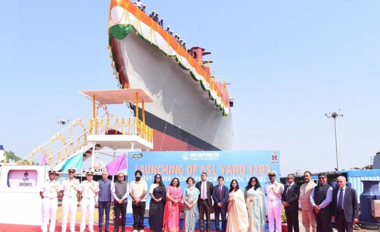 Goa Shipyard launches INS Srishti, advances India’s indigenous naval shipbuilding