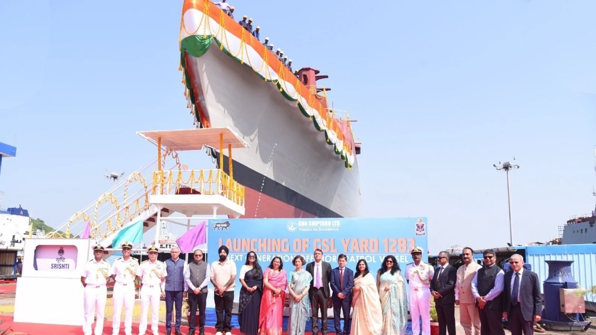 Goa Shipyard launches INS Srishti, advances India’s indigenous naval shipbuilding