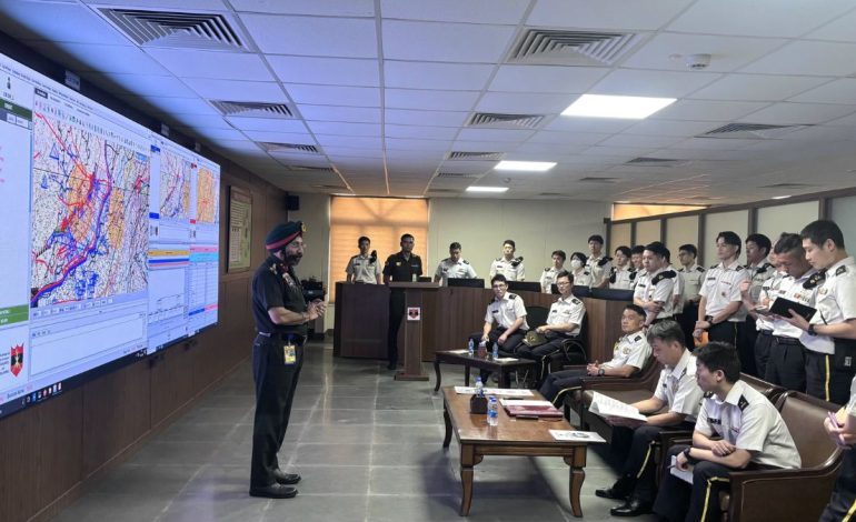 Japanese military delegation studies Indian wargaming and defence technology