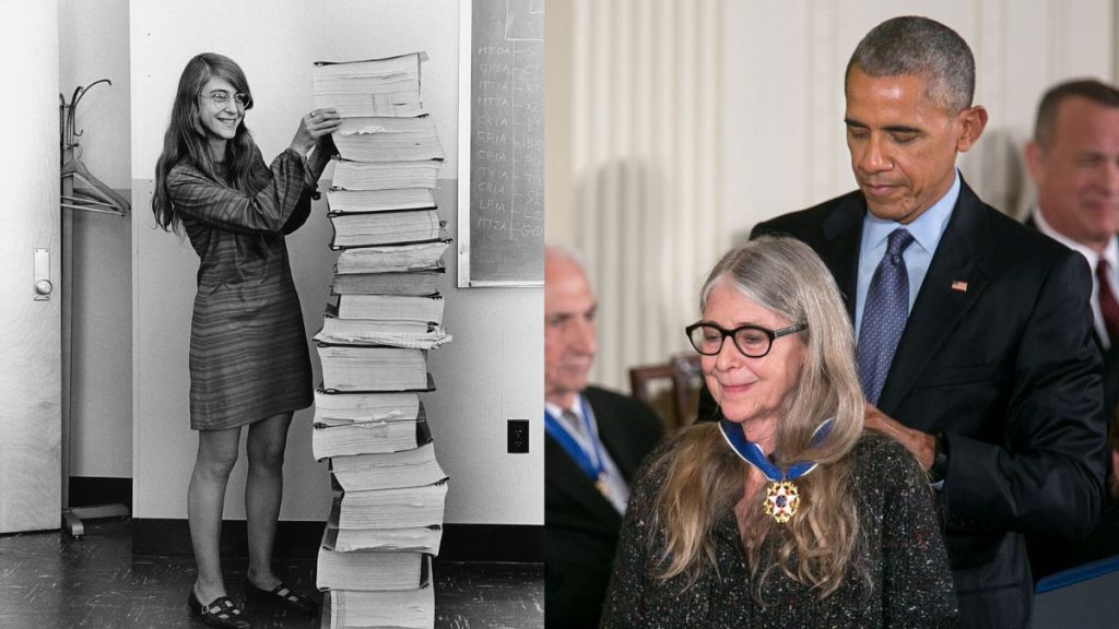 Margaret Hamilton Apollo software, Margaret Hamilton Presidential Medal of Freedom, Apollo 11 software engineer, NASA Apollo programme, MIT Apollo software team, Barack Obama Margaret Hamilton.