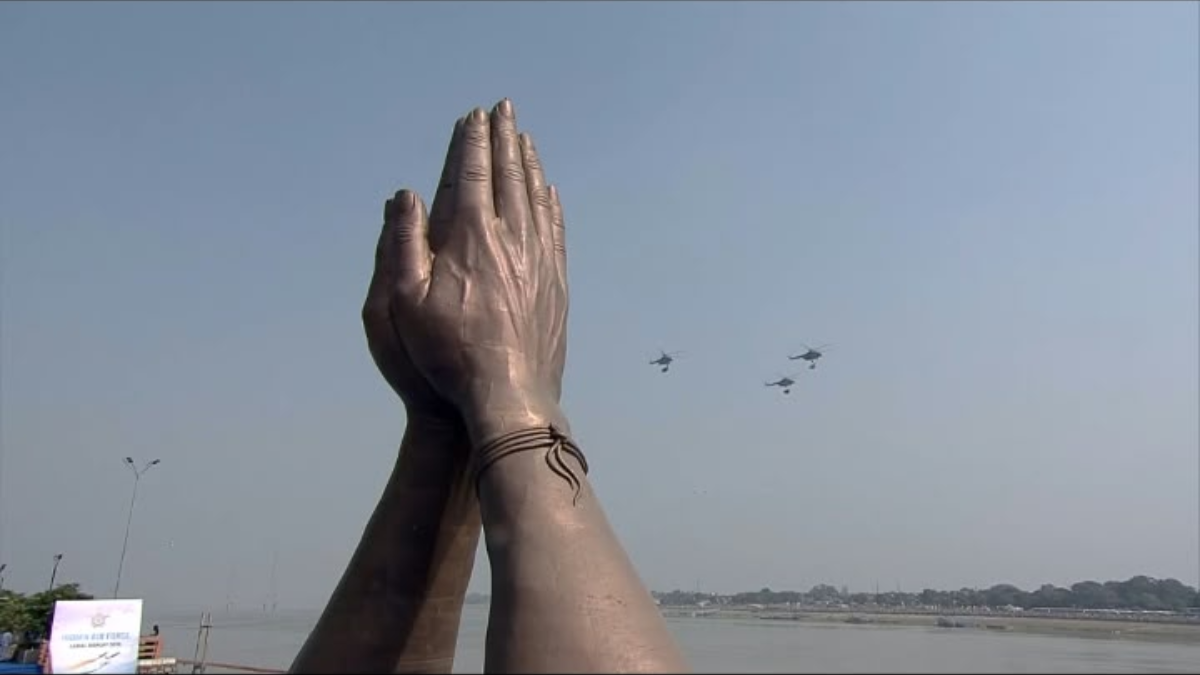PM Modi, ACM AP Singh watch fighter jets paint tricolour skies at Varanasi airshow