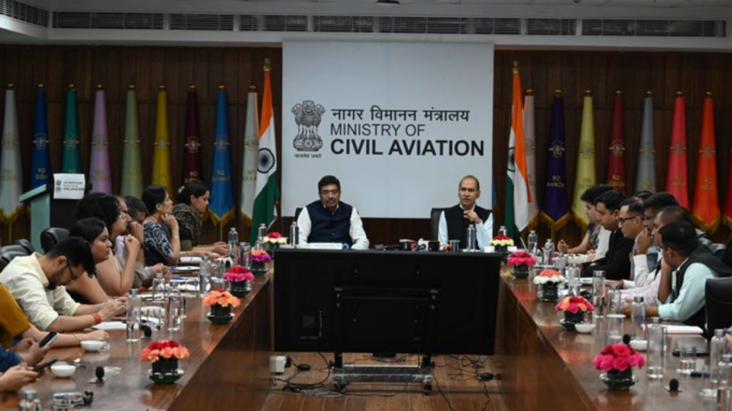 Sinha and Nirvan address a press conference on BCAS reforms.