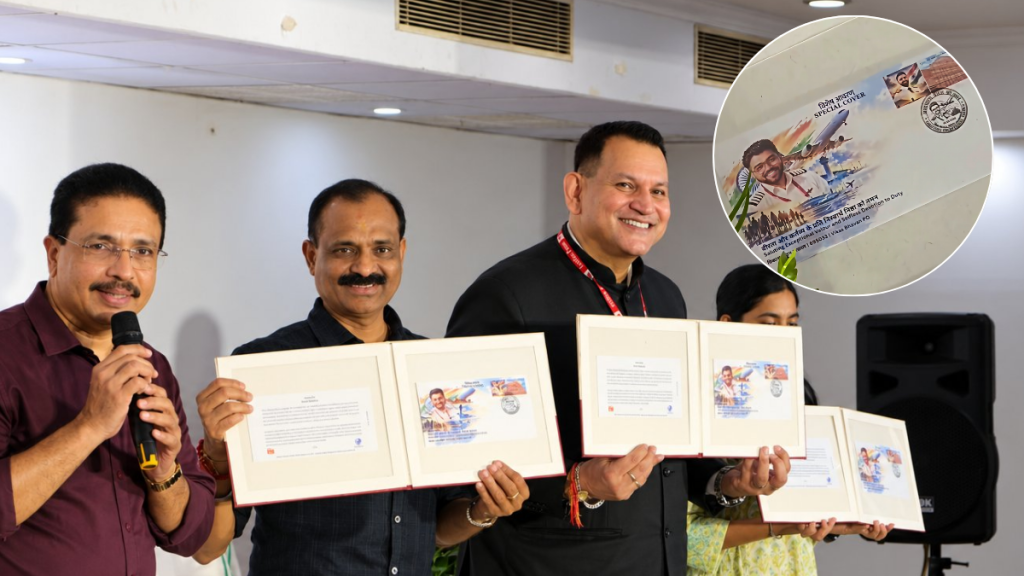 Keralam Postal Circle on Friday released a commemorative postal cover honouring Flydubai Indian captain Smit Machchhar