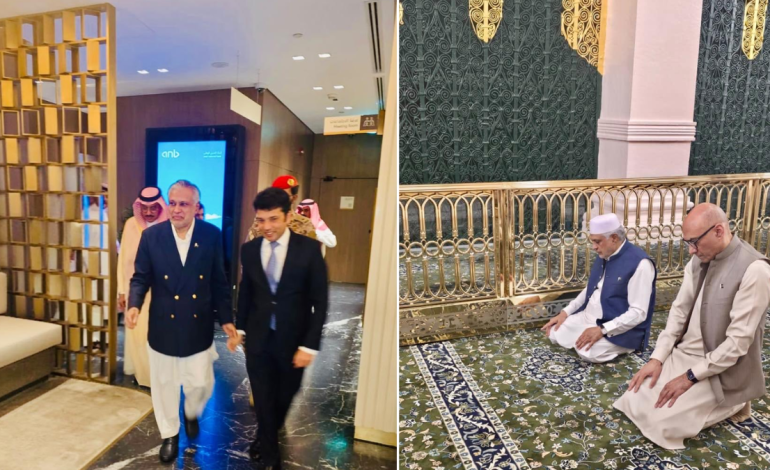 Ishaq Dar arrives in Madinah ahead of key Pakistan-Saudi-Turkiye defence meeting in Riyadh