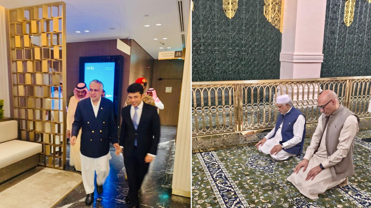 Ishaq Dar arrives in Madinah ahead of key Pakistan-Saudi-Turkiye defence meeting in Riyadh