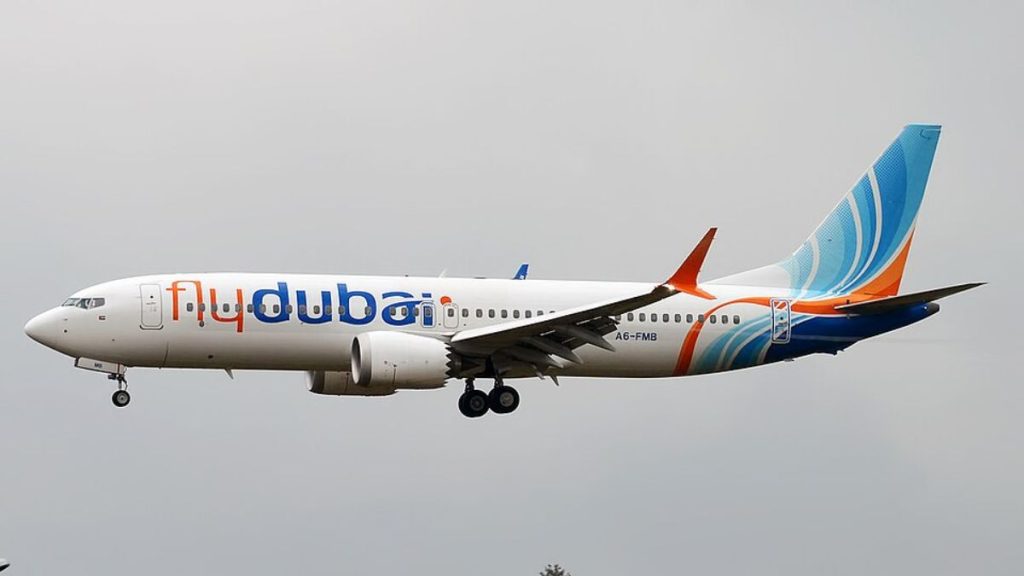 Flydubai aircraft, Flydubai Boeing 737 MAX, Flydubai plane image, Flydubai FZ1073, Hamam al-Hammami copilot, Flydubai cockpit incident, Flydubai aviation security.