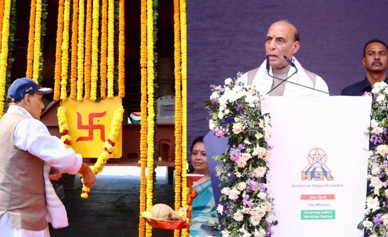 Rajnath Singh launches INS Surya as India expands Navy’s fleet support and shipbuilding capacity