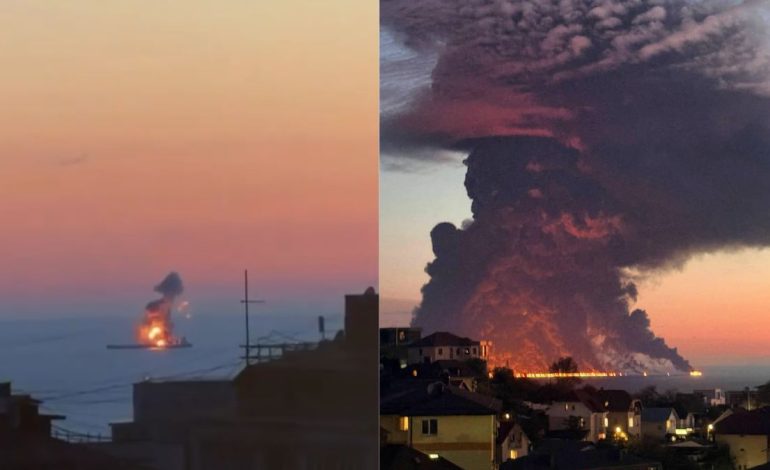 All 23 Indian crew rescued after reported Ukrainian attack sparks fire in oil taker off Russia’s Black Sea coast