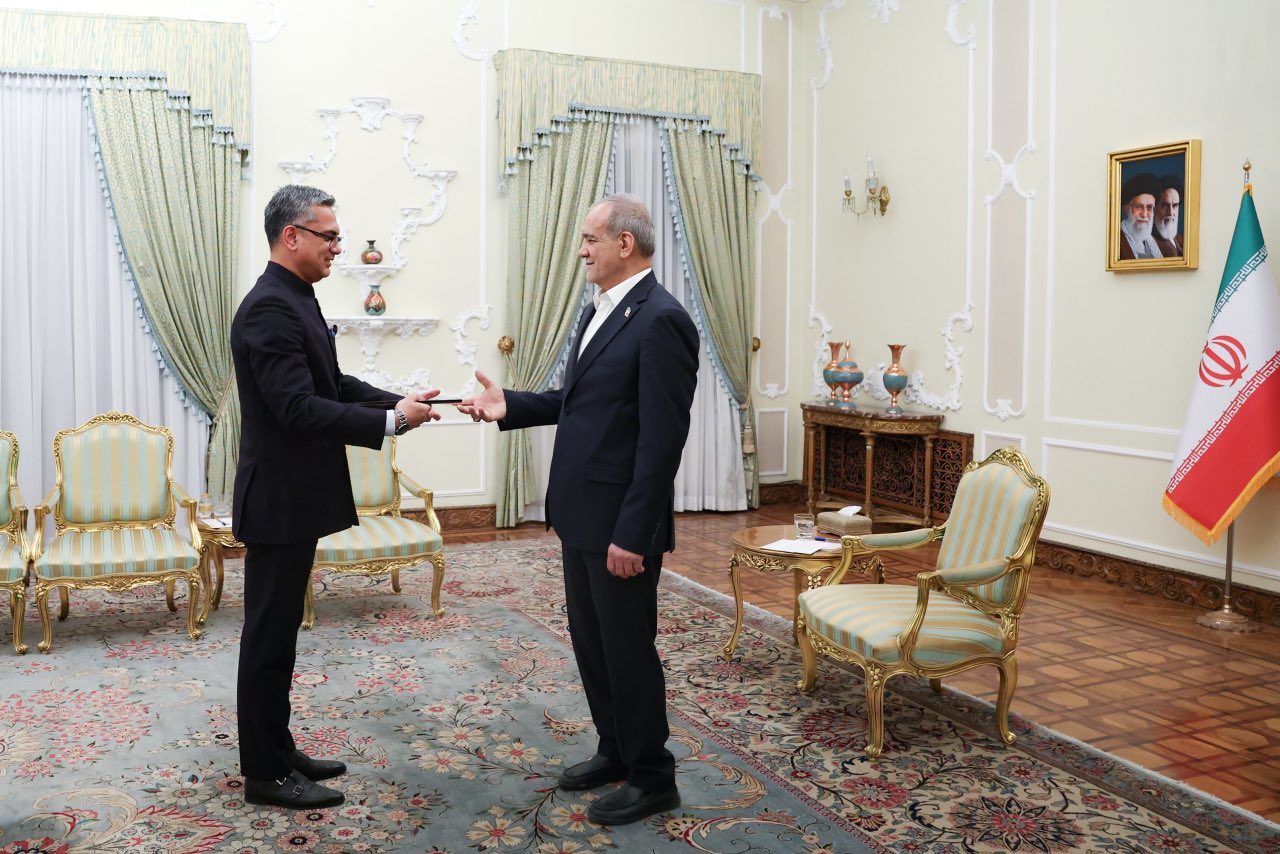 India’s new envoy presents credentials to Iran’s Pezeshkian as Tehran links closer New Delhi ties to regional security
